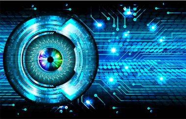 göz siber devre gelecekteki teknoloji konsepti