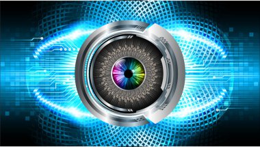 göz siber devre gelecekteki teknoloji konsepti