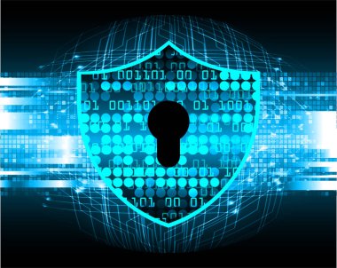 anahtar deliği ile arkaplan illüstrasyonu, dijital güvenlik kavramı