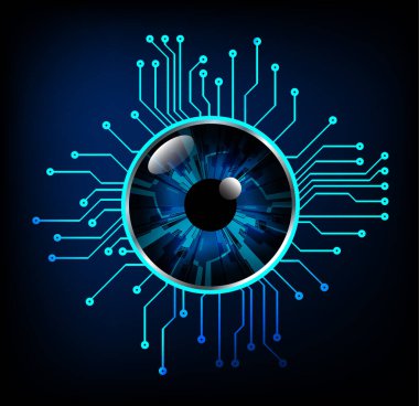 göz siber devre gelecekteki teknoloji konsepti