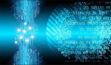 Mavi siber devre gelecekteki teknoloji konsepti