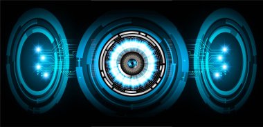 göz siber devre gelecekteki teknoloji konsepti