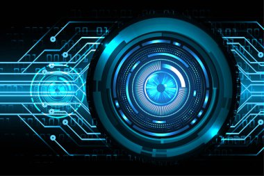 göz siber devre gelecekteki teknoloji konsepti