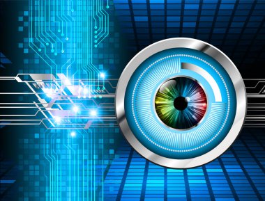 göz siber devre gelecekteki teknoloji konsepti