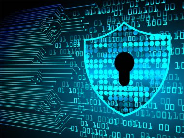 anahtar deliği ile arkaplan illüstrasyonu, dijital güvenlik kavramı