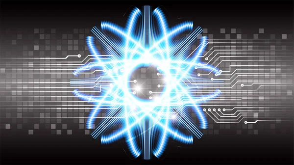 Parlak çizgiler ve noktalarla soyut teknoloji arkaplanı