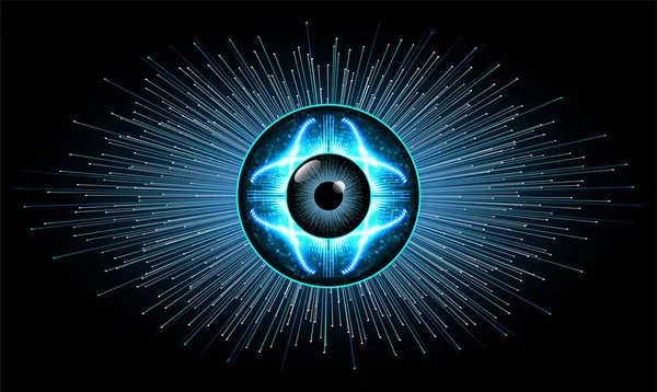 Eye Cyber Circuit Future Technologie Concept Arrière Plan — Image vectorielle