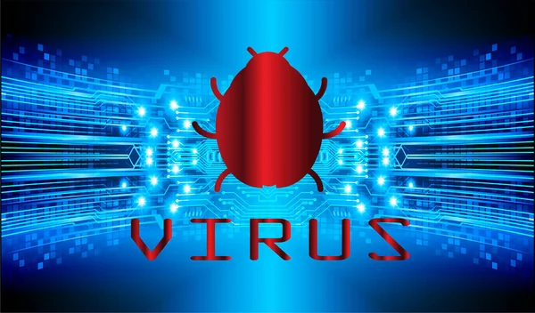 Arrière Plan Virus Avec Code Binaire — Image vectorielle