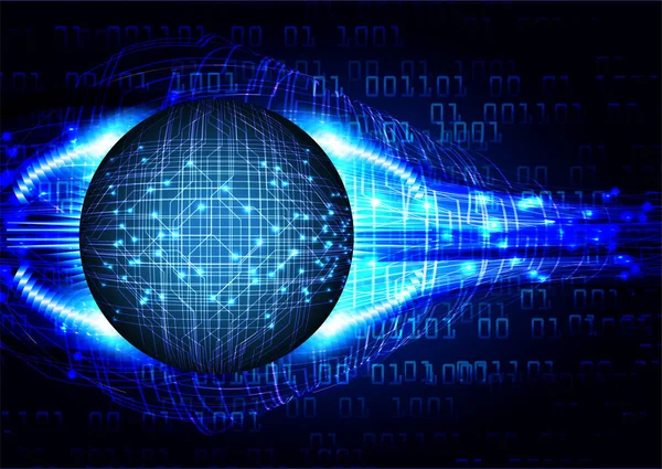 Antecedentes Concepto Tecnología Futura Circuito Cibernético Ojo Azul — Vector de stock