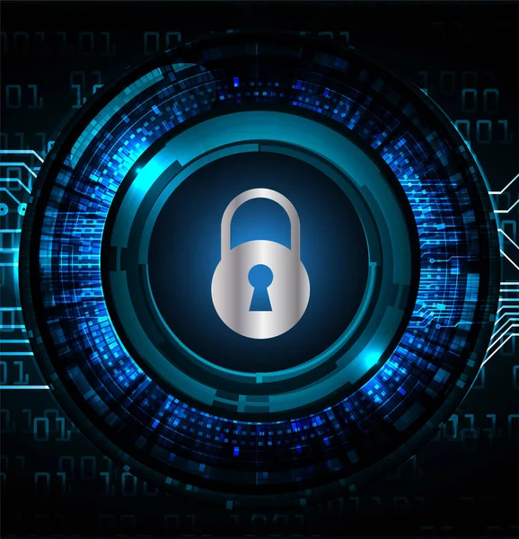 Dolabı olan arka plan vektör illüstrasyonu, dijital güvenlik kavramı