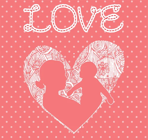 Love Design Pink Background Vector Illustration — Stock Vector