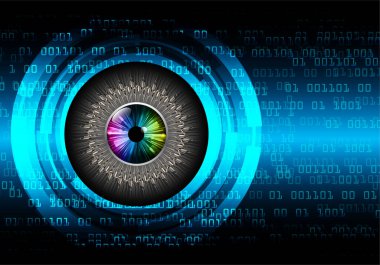 göz siber devre gelecekteki teknoloji konsepti