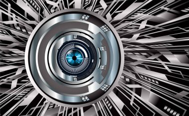 göz siber devre gelecekteki teknoloji konsepti