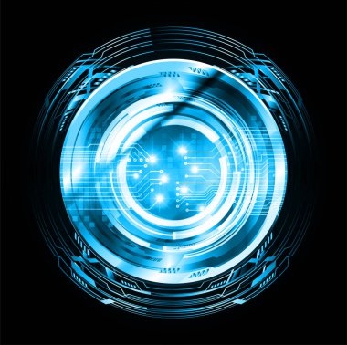 Sanal teknoloji arkaplanı devresi