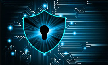 anahtar deliği ile arkaplan illüstrasyonu, dijital güvenlik kavramı