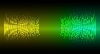 Dalgalı ve noktalı soyut yeşil arkaplan