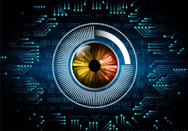 göz siber devre gelecekteki teknoloji konsepti
