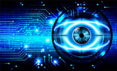 göz siber devre gelecekteki teknoloji konsepti