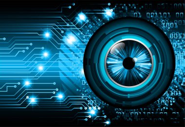 göz siber devre gelecekteki teknoloji konsepti