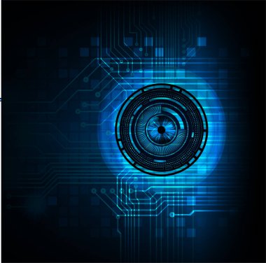 göz siber devre gelecekteki teknoloji konsepti