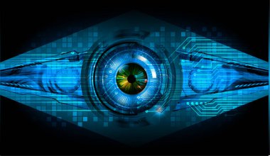 göz siber devre gelecekteki teknoloji konsepti