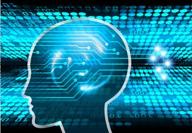 İnsan beyniyle soyut arkaplan