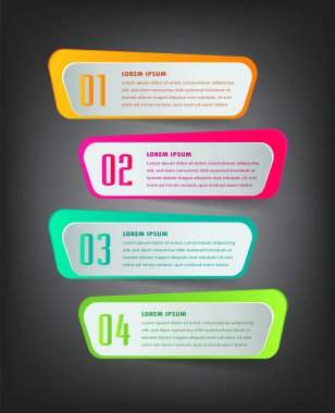 Web sitesi, bilgisayar grafiği, teknoloji ve internet için renkli modern metin kutusu şablonu, afiş