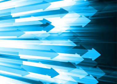 Oklarla soyut mavi arkaplan