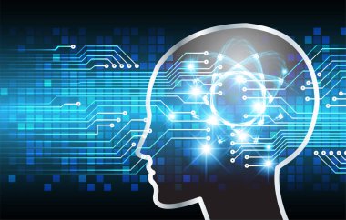 Devreli soyut mavi arkaplan