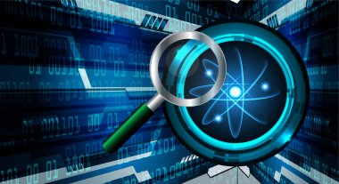 Bilgisayarın arka planında büyüteç var.