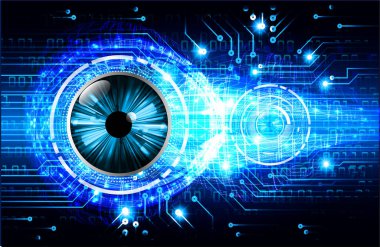 göz siber devre gelecekteki teknoloji konsepti