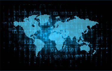 ikili kodlu dünya haritası