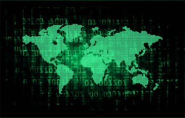 ikili kodlu dünya haritası