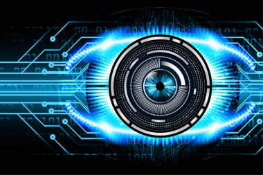 göz siber devre gelecekteki teknoloji konsepti