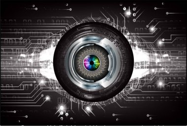 göz siber devre gelecekteki teknoloji konsepti