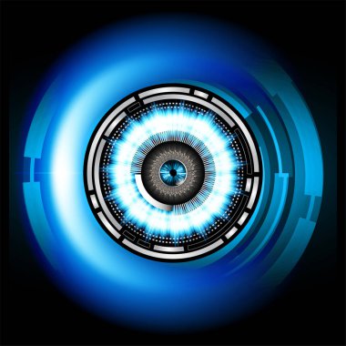 göz siber devre gelecekteki teknoloji konsepti