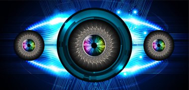 göz siber devre gelecekteki teknoloji konsepti