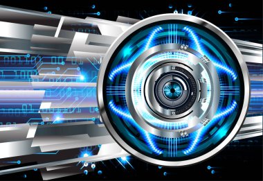 göz siber devre gelecekteki teknoloji konsepti