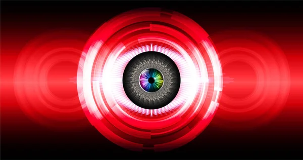Eye Cyber Κύκλωμα Μελλοντική Έννοια Της Τεχνολογίας Φόντο — Διανυσματικό Αρχείο