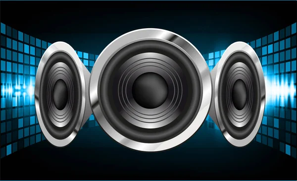 Rendering Speaker Speakers Black Background — Stock Vector