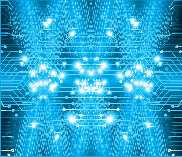 Mavi siber devre gelecekteki teknoloji konsepti