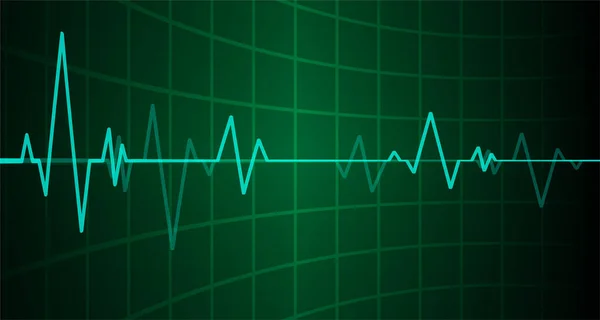Medizinischer Herzschlag Auf Schwarzem Hintergrund — Stockvektor