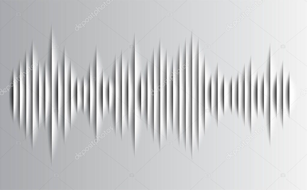 sound waves. vector illustration