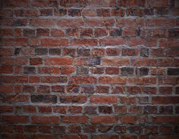 Červená Cihla Grungy Zeď Pozadí — Stock fotografie
