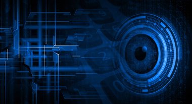 göz siber devre gelecekteki teknoloji konsepti