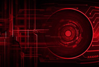 göz siber devre gelecekteki teknoloji konsepti