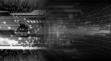 Mavi siber devre gelecekteki teknoloji konsepti