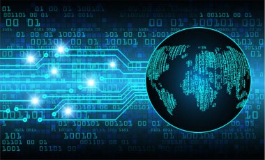 Küre ve ikili kodlu soyut arkaplan