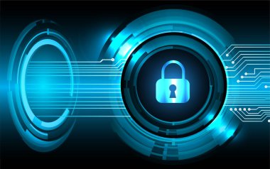 siber güvenlik kavramı arka plan, vektör illüstrasyonu