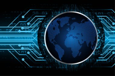 ikili kodlu soyut mavi arkaplan